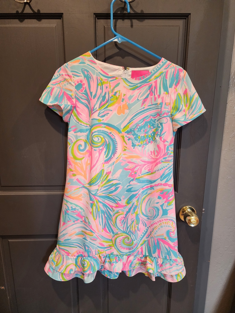 Lilly Pulitzer Pastel Swirl Ruffle Dress With Shorts
